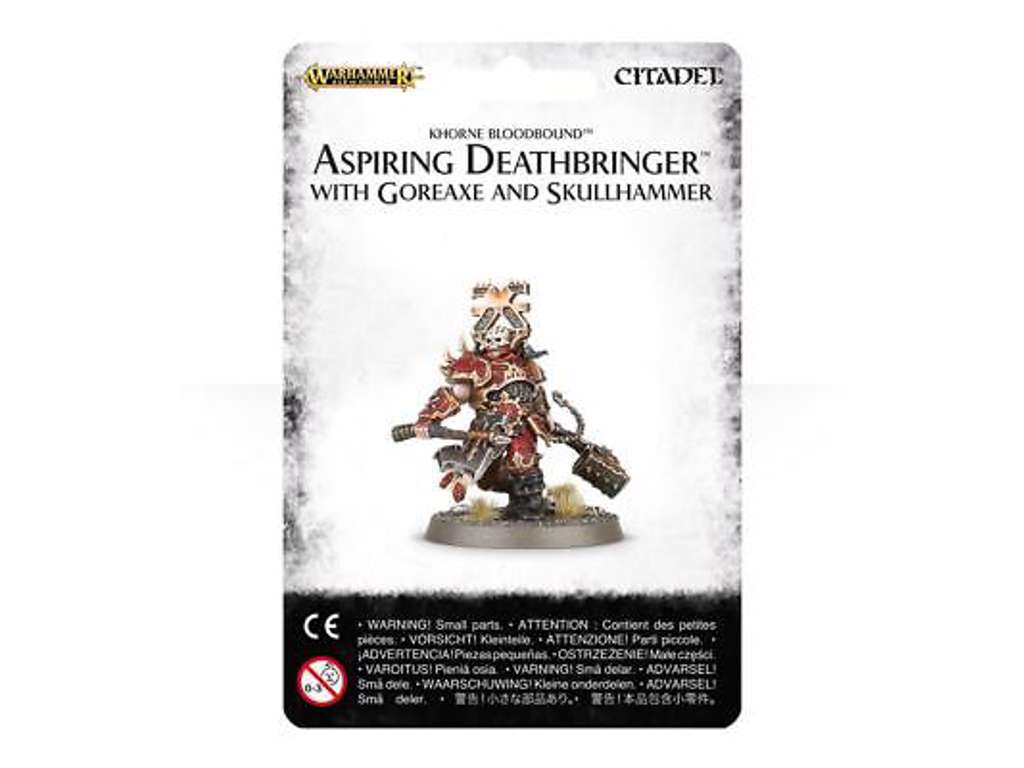 Warhammer Age Of Sigmar: Khorne Bloodbound: Aspiring Deathbringer With Goreaxe And Skullhammer 83-38