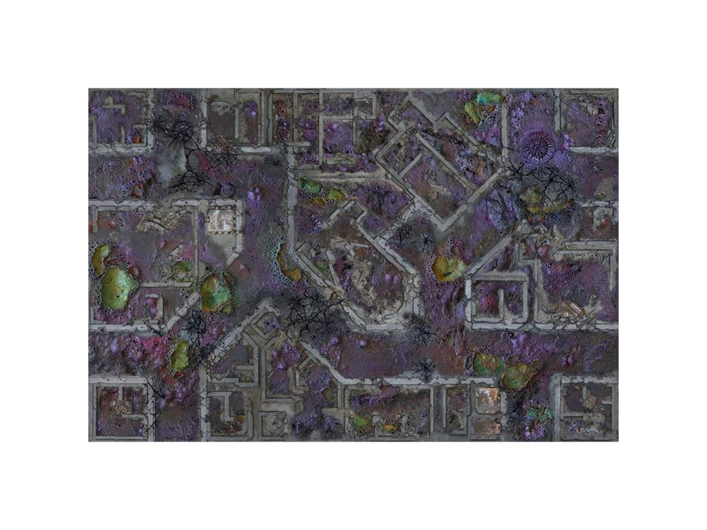 Kraken Wargames - gaming mat 112 x 152 cm - Corrupted Warzone City