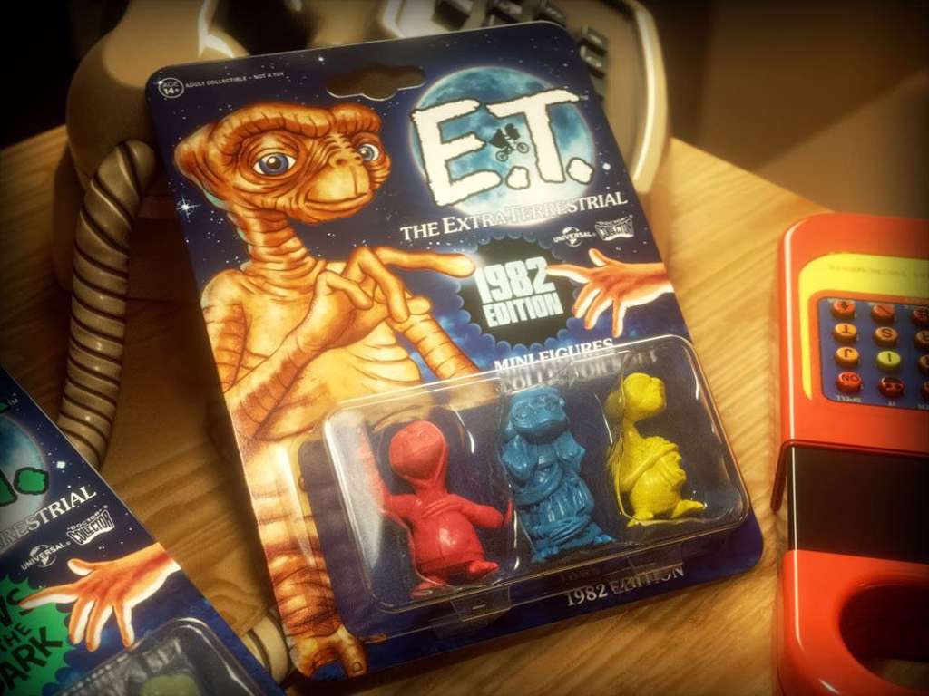 E.T. the Extra-Terrestrial Collector's sæt 3-pak mini figur 1982 Edition på 5 cm