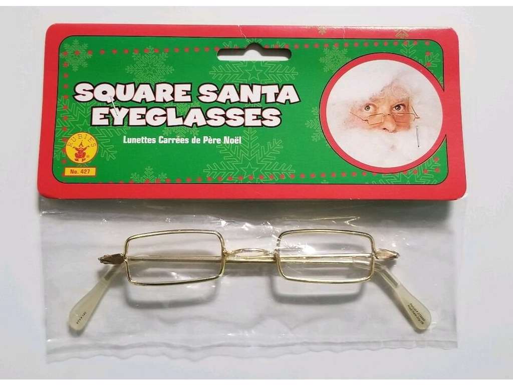Firkantede julemandsbriller