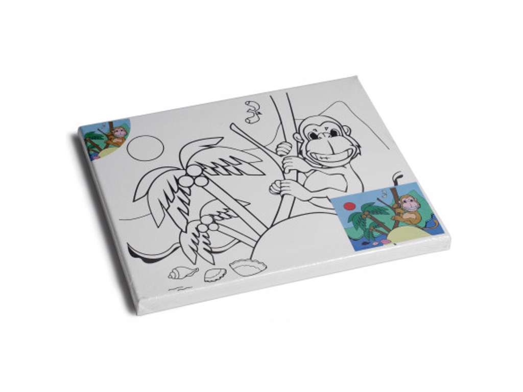 Malerlærred med abe