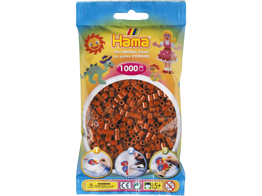 1000stk. Hama Midi rødbrun  207-20