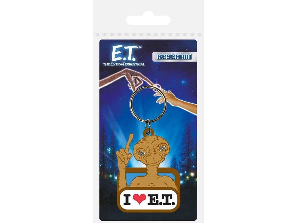 E.T. the Extra-Terrestria nøglering med I Love E.T. på 6 cm