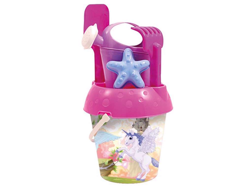 Enhjørning spandsæt med vandkande og tilbehør