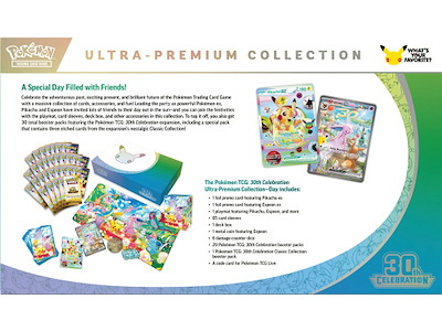 Pokémon TCG 30th Celebration Ultra-Premium Collection Day – Pikachu ex & Espeon ex