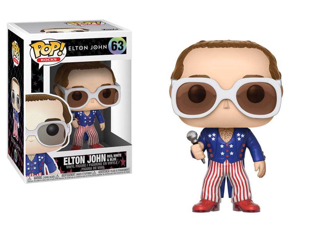 Elton John POP! vinyl figur af Elton John Red / White / Blue på 9 cm