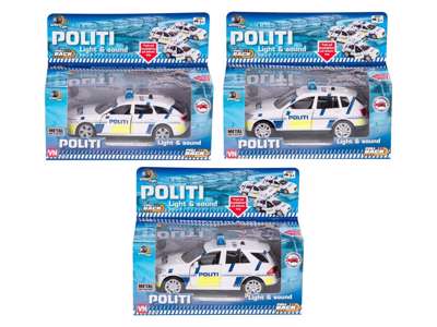 Dansk politibil med lys, lyd og pullback fra Speedcar