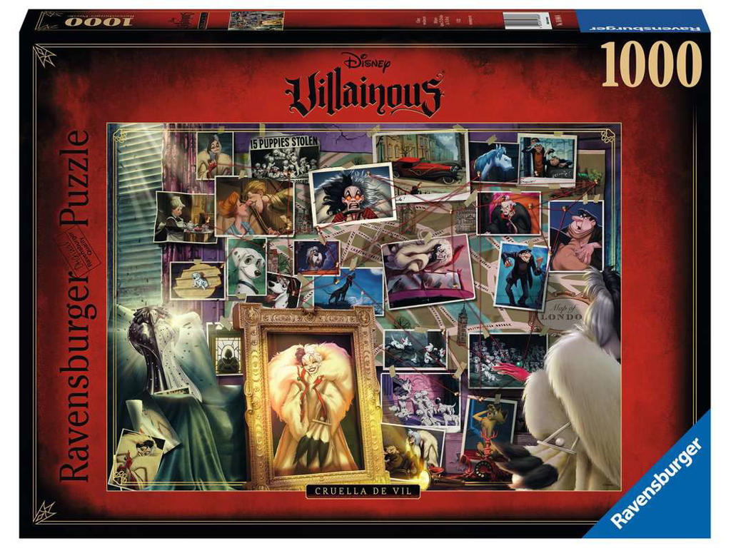 Cruella De Vil puslespil på 1000 brikker fra Ravensburger