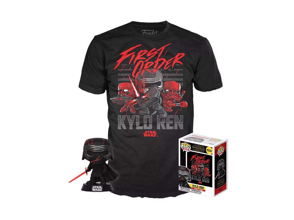 Star Wars Episode IX POP! & Tee Box Kylo Ren (Supreme Leader)  størrelse M