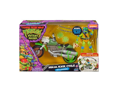 Turtles Mutant Mayhem køretøj med figur - Leonardo