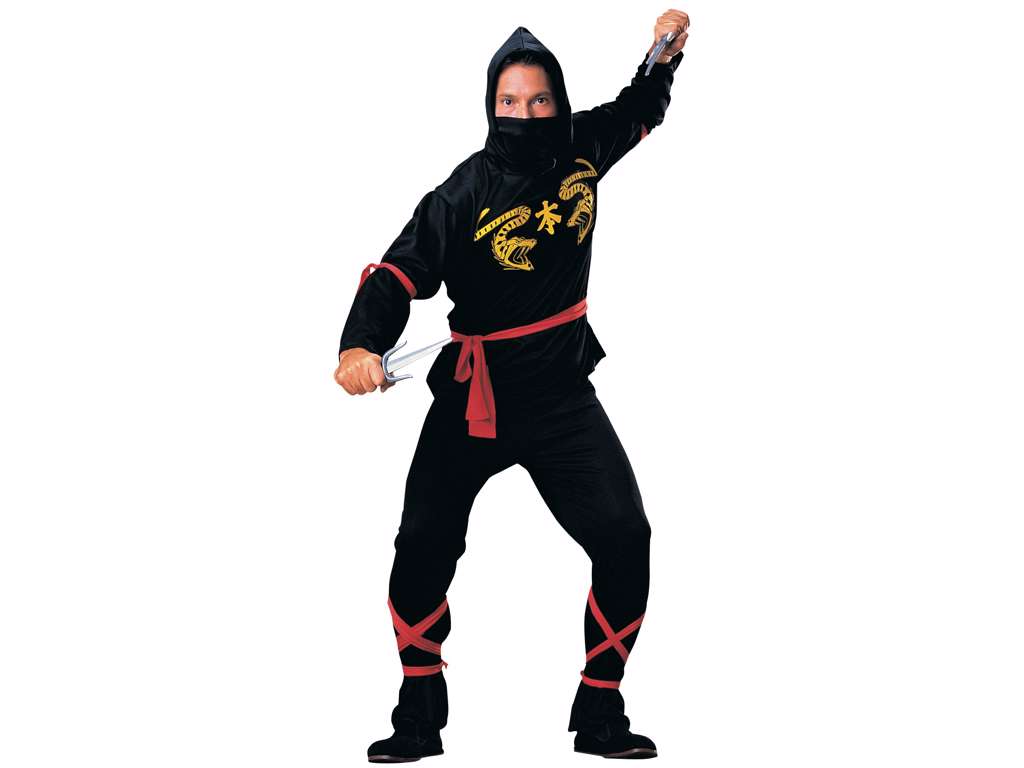 Ninja - voksen kostume - one-size