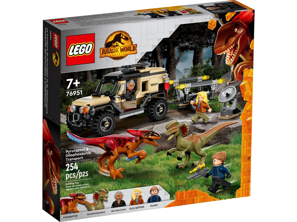 LEGO Jurassic World - Pyroraptor og dilophosaurus-transport - 76951