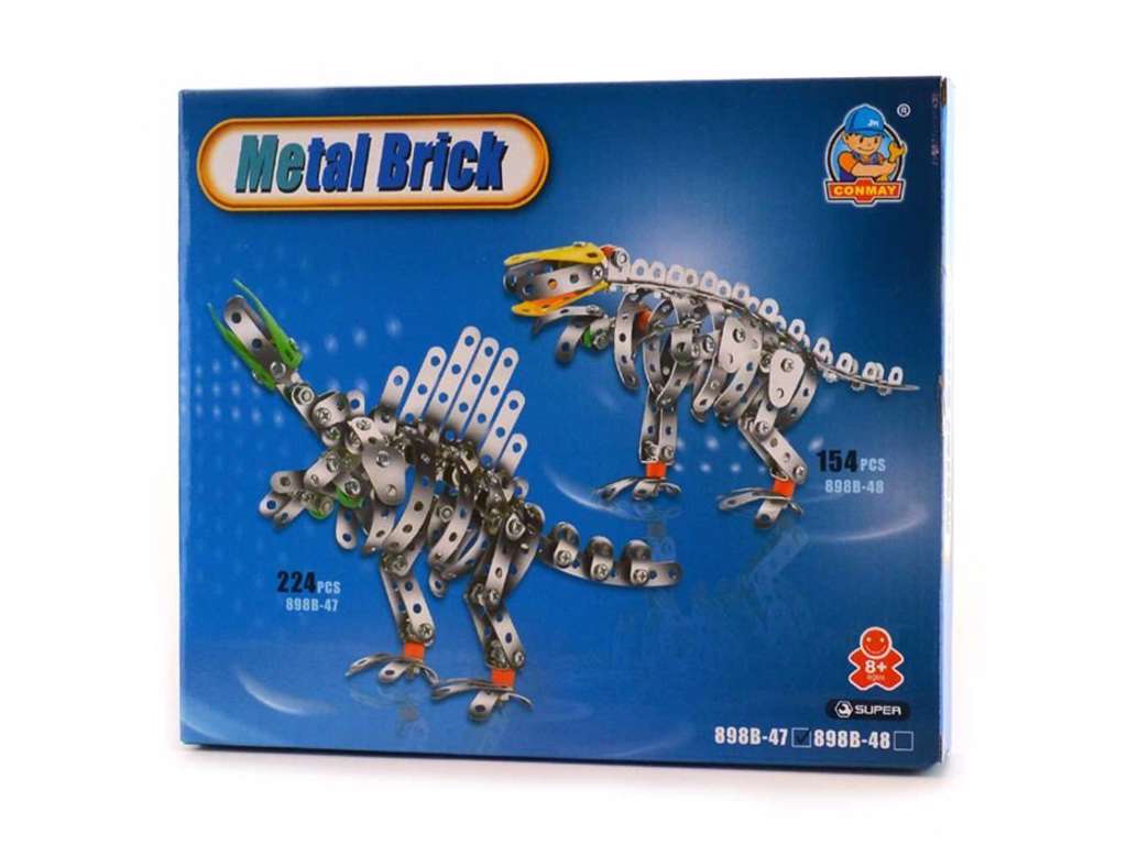 Metal brick byggesæt - Dinosaurer