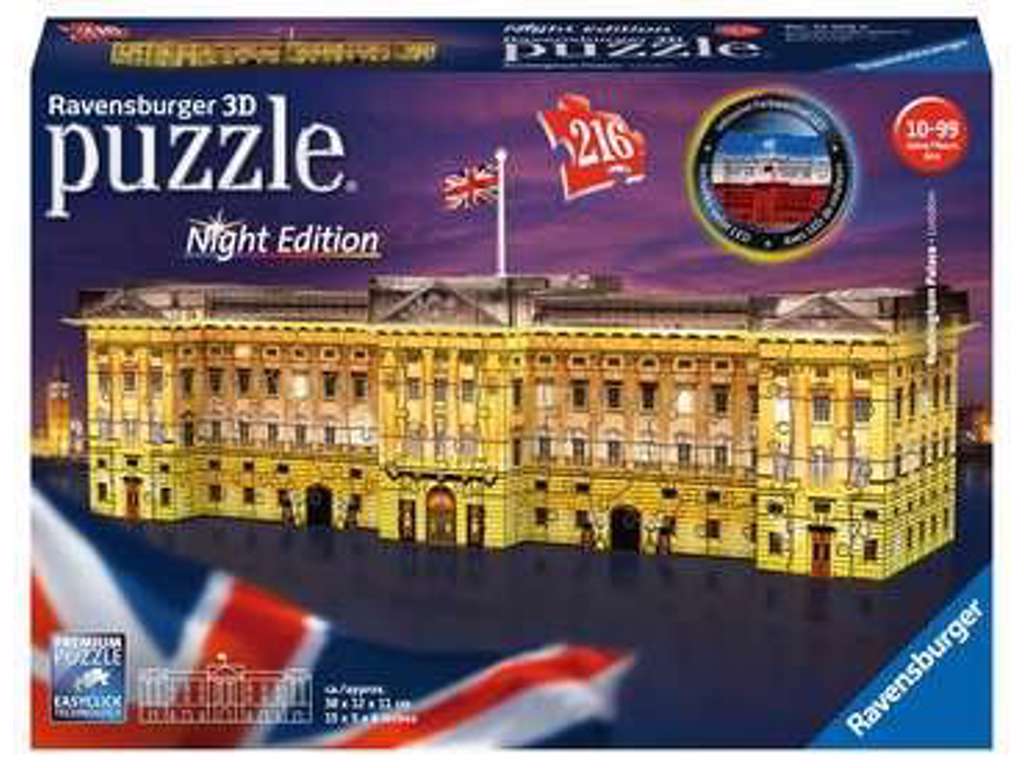 Buckingham Palace 3D puslespil på 216 brikker fra Ravensburger