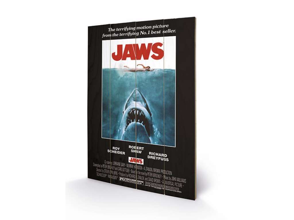 Jaws "One Sheet" træ plade "plakat" 40x60 cm
