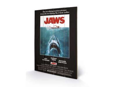 Jaws "One Sheet" træ plade "plakat" 40x60 cm