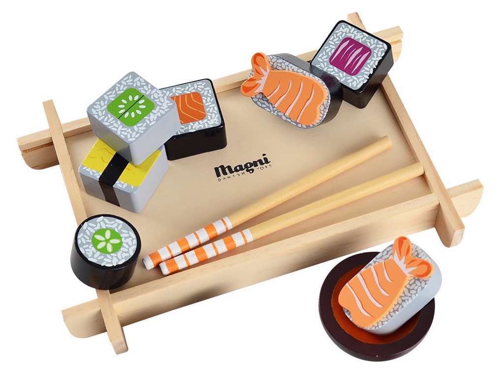 Sushi sæt i træ fra Magni