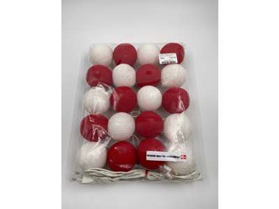 Lyskæde i Dannebrog farver - Design may-th Samsøe