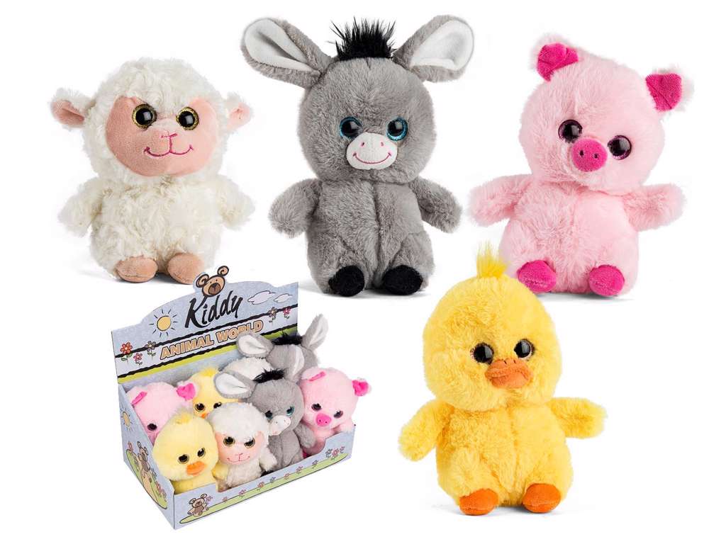 Bondegårds plysdyr på 18 cm fra Kiddy-I