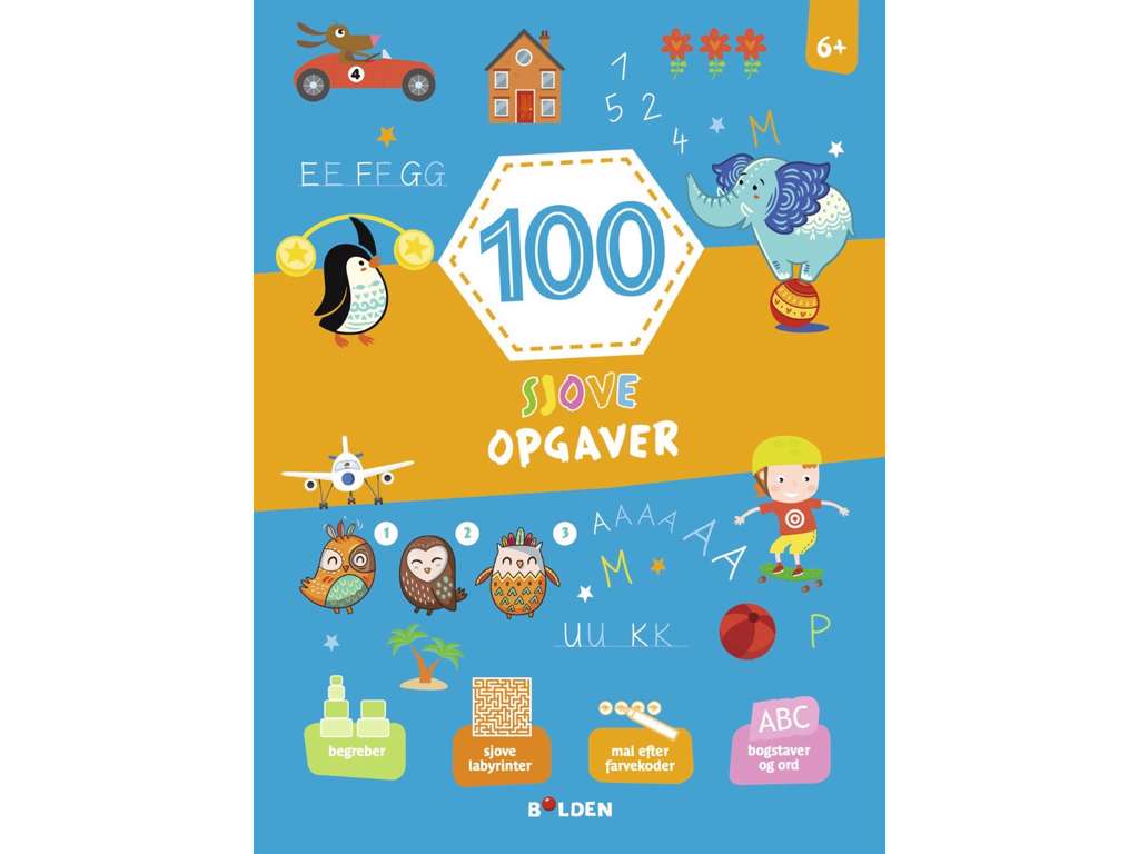 100 sjove opgaver – fra 6 år - opgavebog