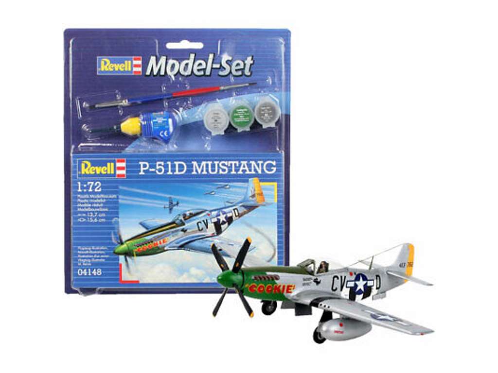 P-51D Mustang modelsæt 1:72 fra Revell