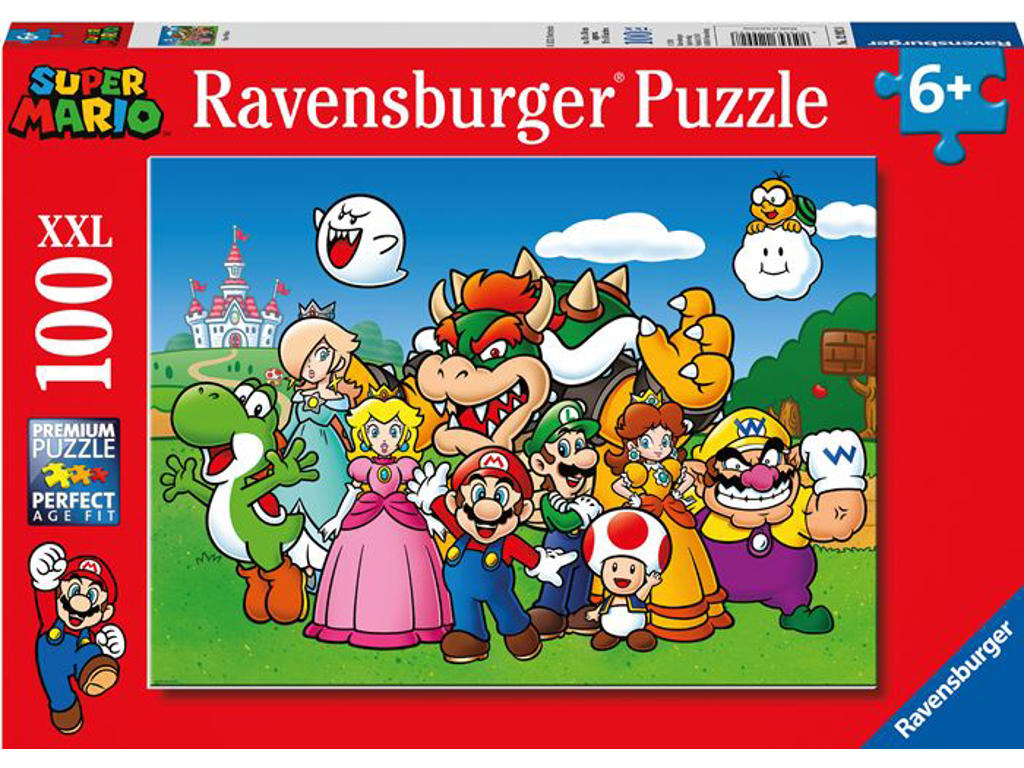 Sjov med Super Mario puslespil på 100 brikker