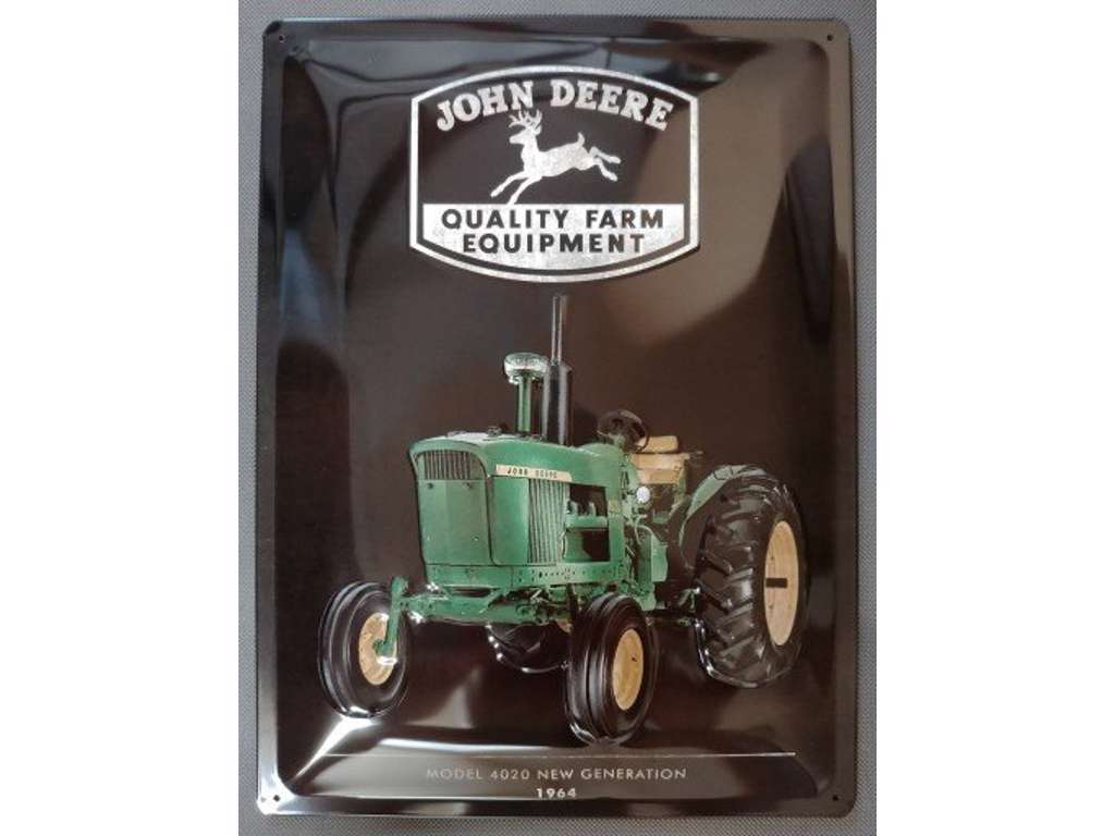 John Deere Model 4020 metal skilt 30 x 40 cm