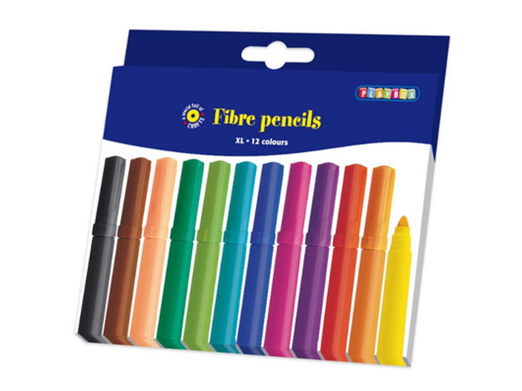 Jumbo Fibertusser 12 stk forskellige farver