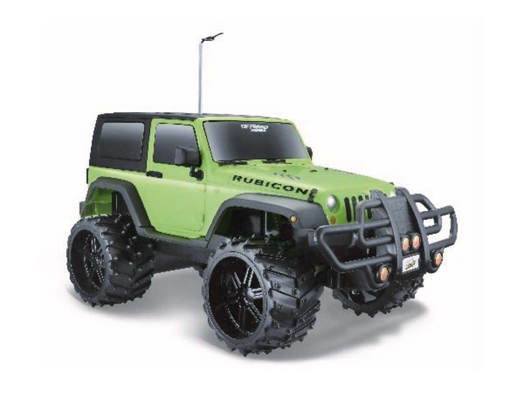 Fjernstyret Off-Road Jeep Wrangler Rubicon 1:16 - grøn