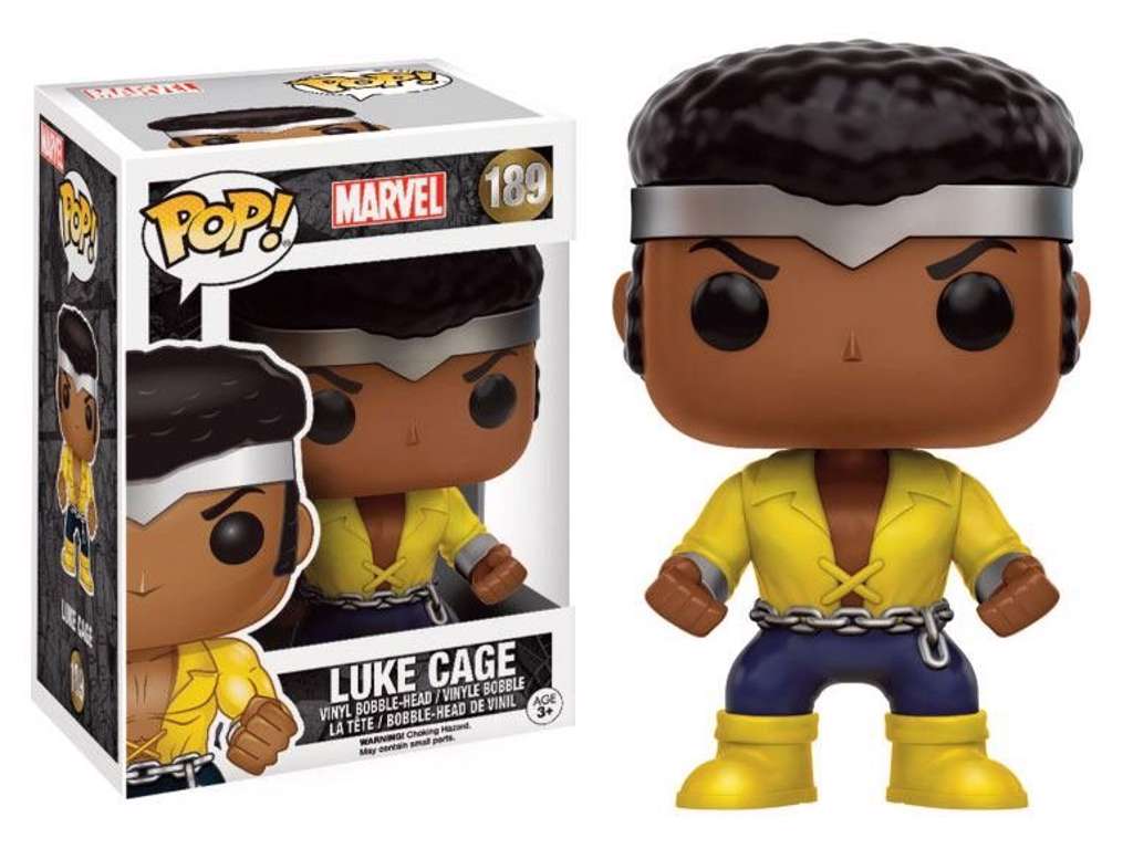 Marvel Comics POP! vinyl bobble-head af Luke Cage på 9 cm