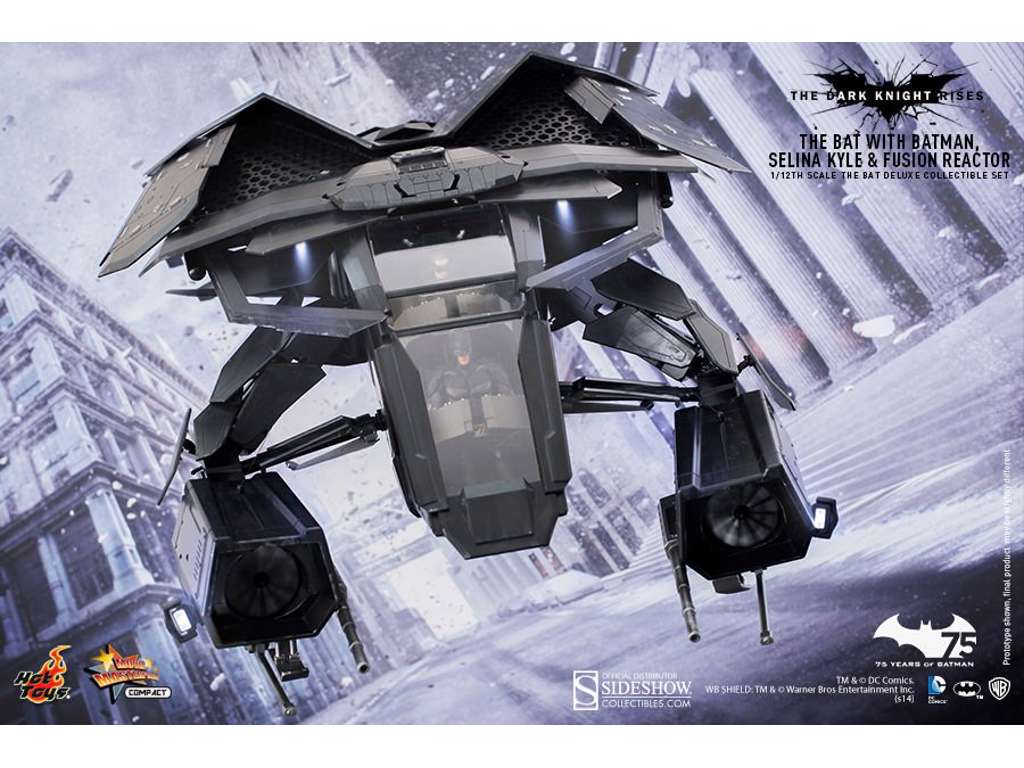 Batman The Dark Knight Rises Movie Masterpiece Compact 1/12 The Bat Deluxe 27 cm fra Sideshow Collectibles