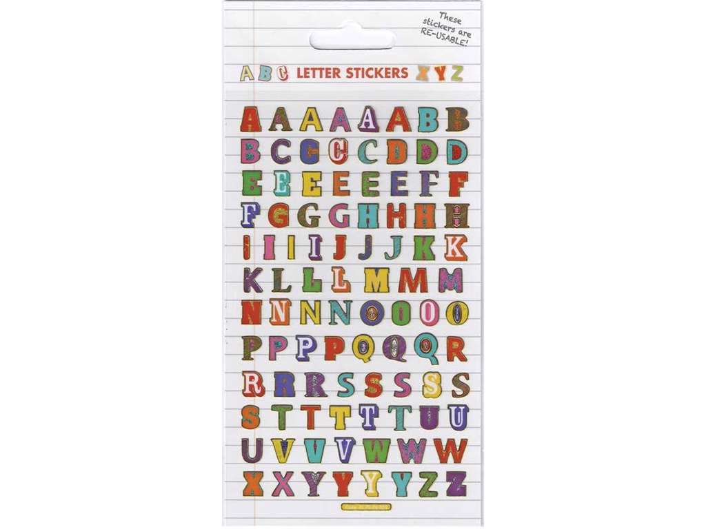 Farverige bogstaver – Genanvendelige klistermærker