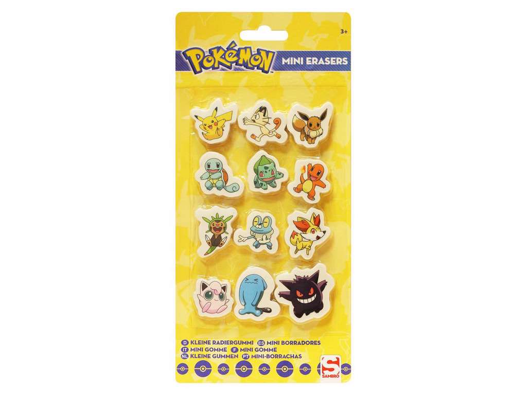 Pokémon viskelæder 12 pakke