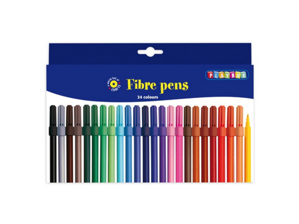Fibertusser alm 24stk forskellige farver