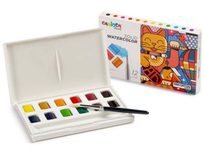 Vandfarvesæt 12 stk tabletter i æske