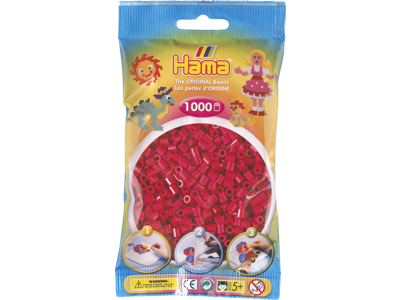 1000stk. Hama Midi vinrød 207-29