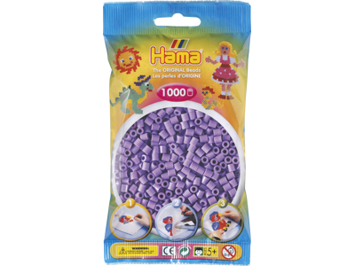 1000stk. Hama Midi pastel lilla 207-45