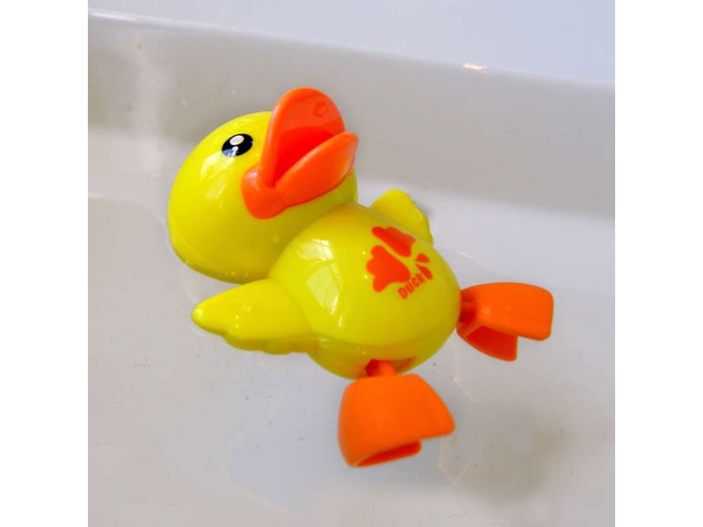 Træk op badedyr med liggende and