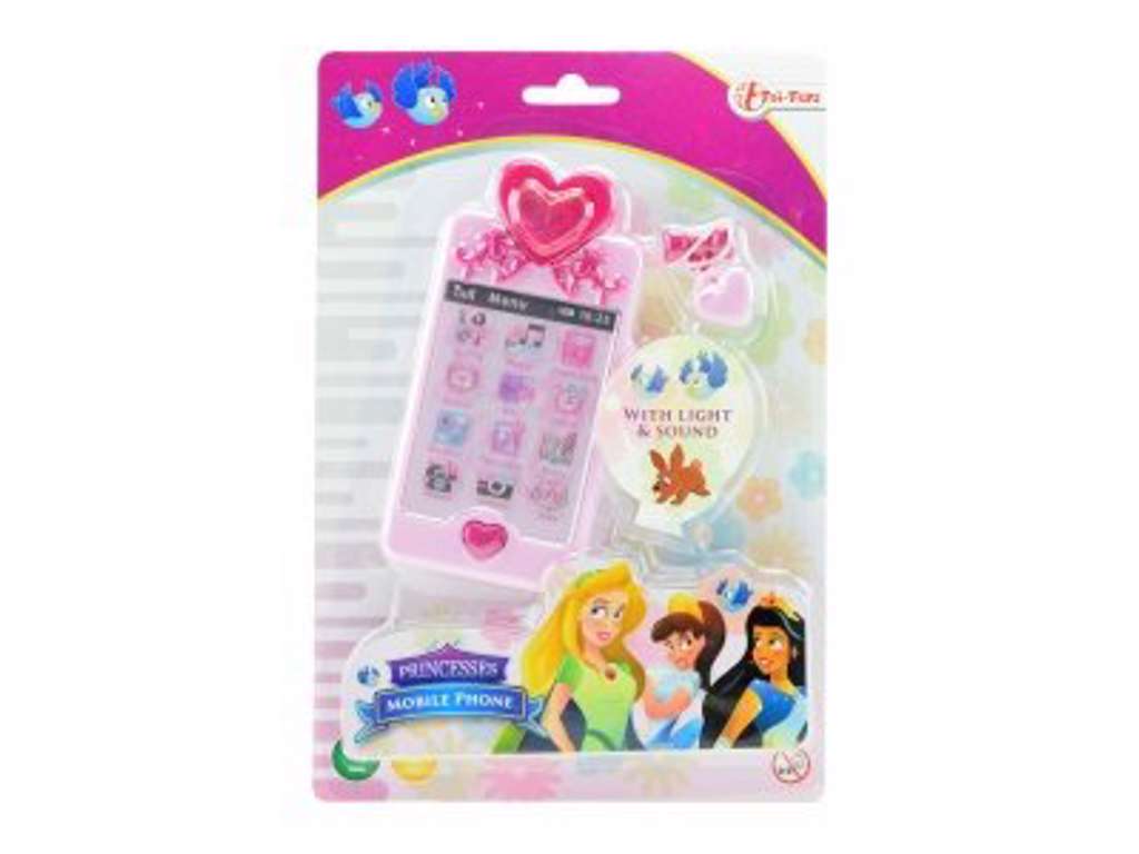 Prinsesse mobiltelefon med lyd og lys