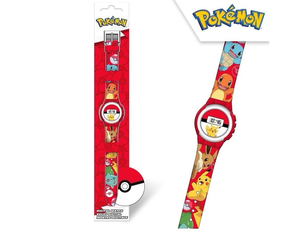 Pokémon armbåndsur med Kanto starters