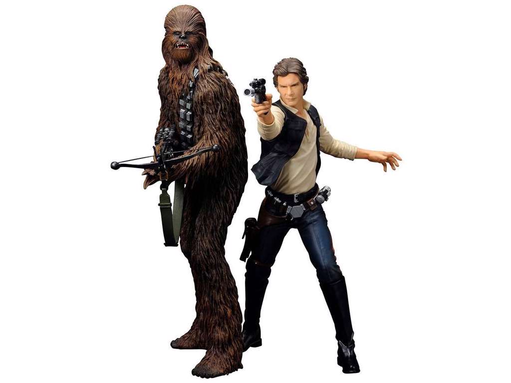 Star Wars ARTFX+ statue 2-pak af Han Solo & Chewbacca på 18 cm