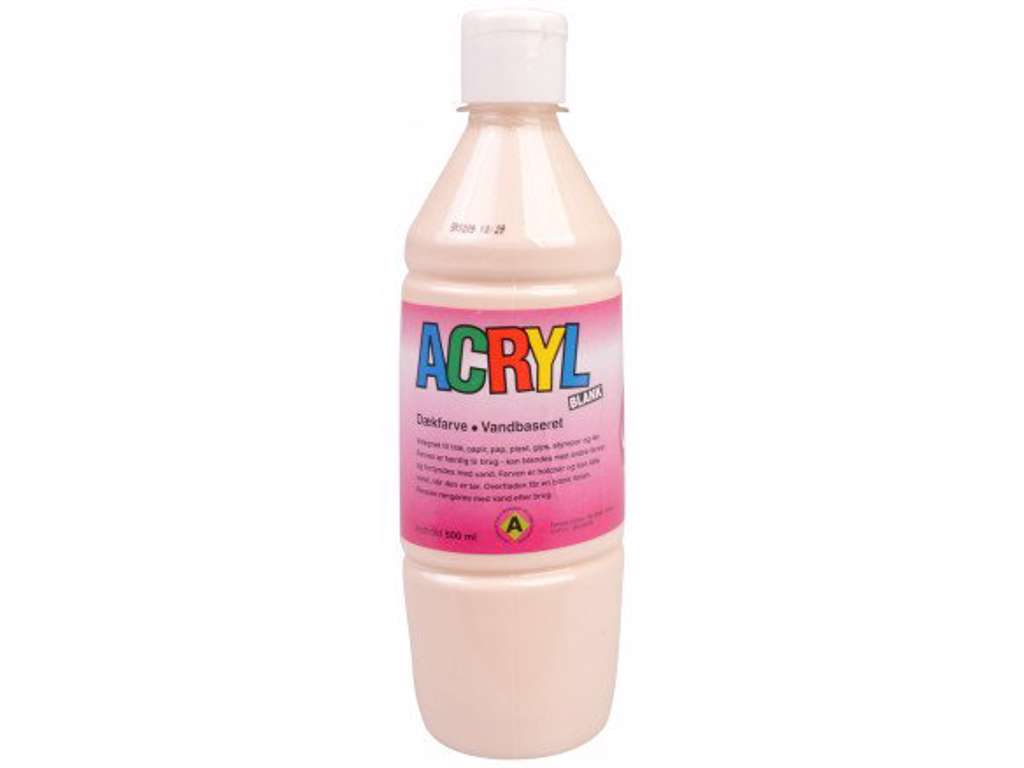 Blank acryl maling - lys hudfarvet - 500 ml