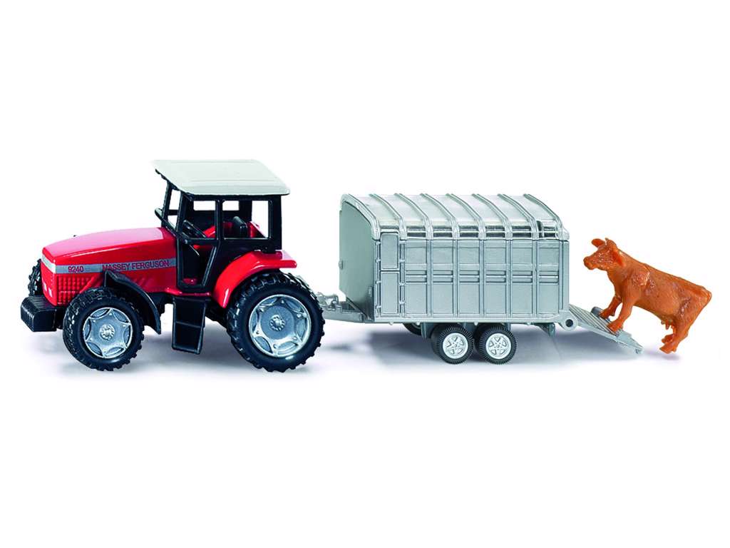 Siku traktor med dyretransport 1640