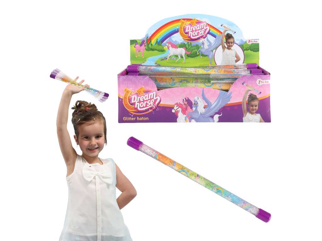  Tryllestav på 30 cm med enhjørninge og glimmer