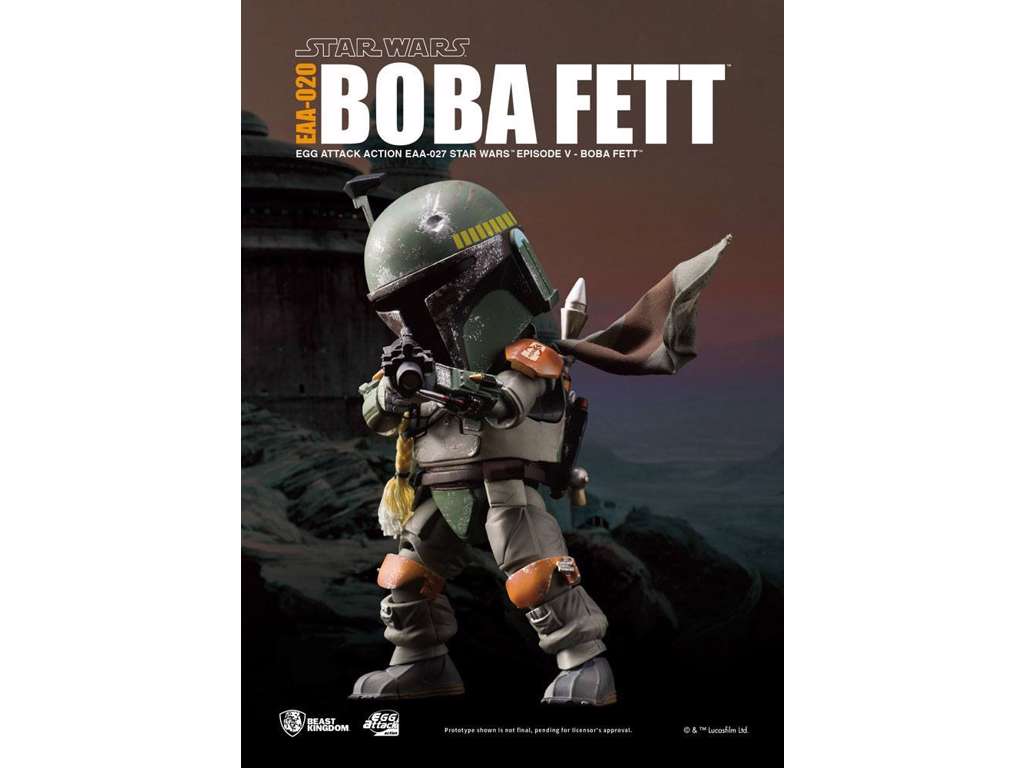 Star Wars Episode V Egg Attack action figur af Boba Fett på 16 cm