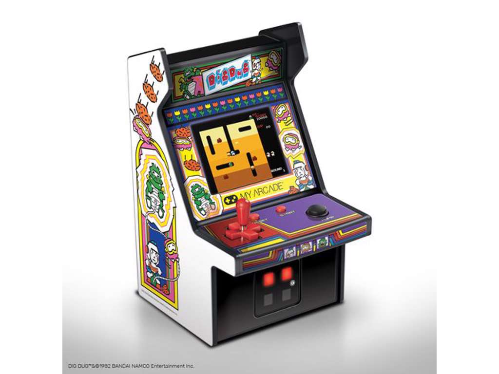 Dig Dug arkade maskine på 18 cm