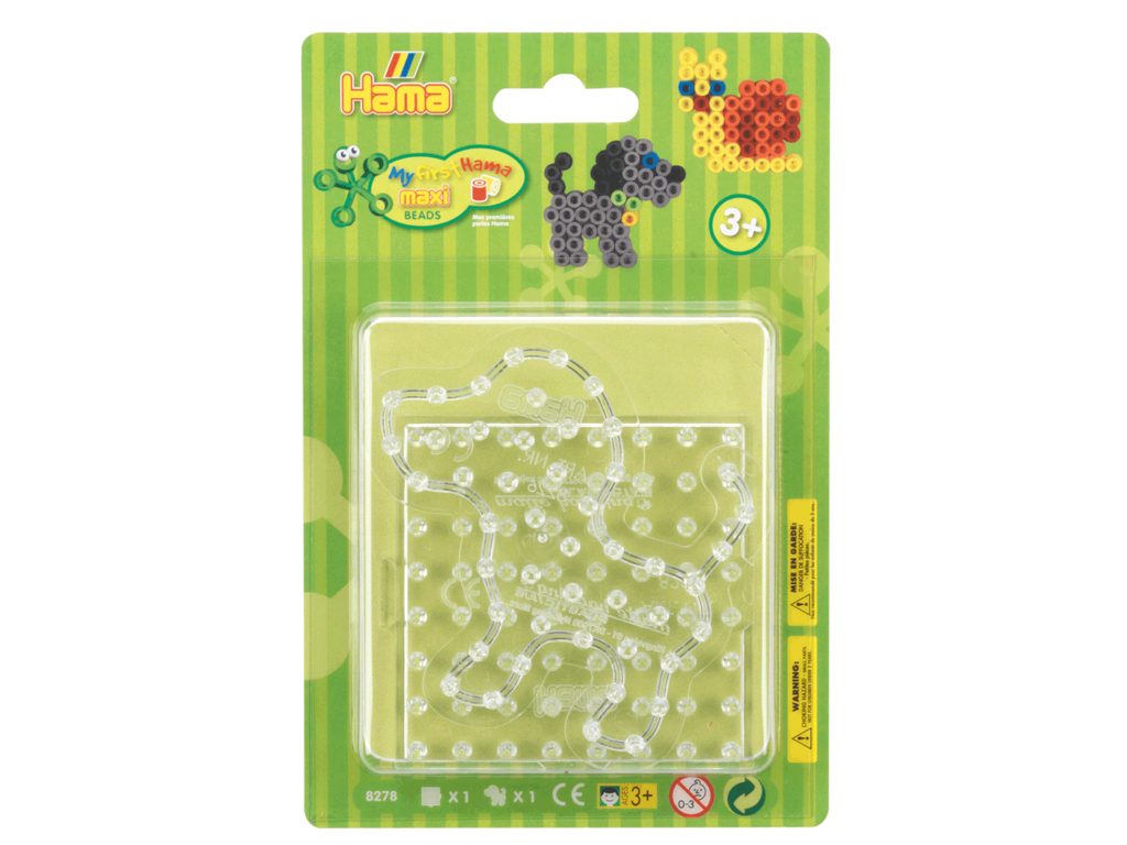 Hama Maxi perlepladesæt med hund og firkant – 8278