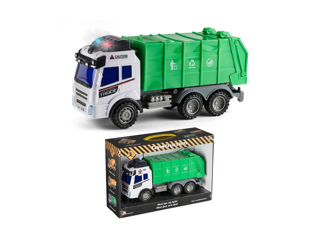 Skraldebil med lys og lyd