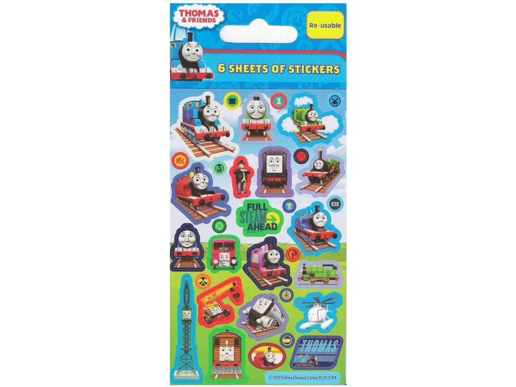Thomas Tog Klistermærker - 6 ark