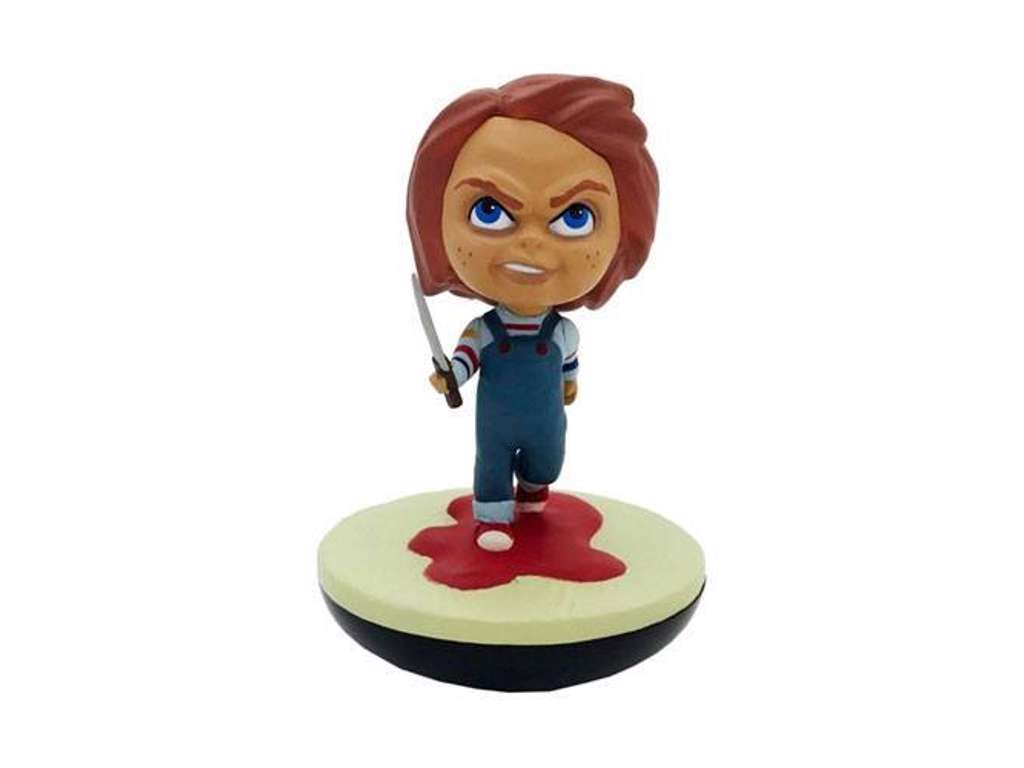 Child's Play Wobbling vinyl figur af Knife Wielding Chucky fra SDCC 2019 på 20 cm